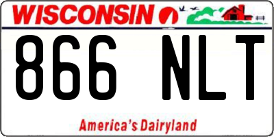 WI license plate 866NLT