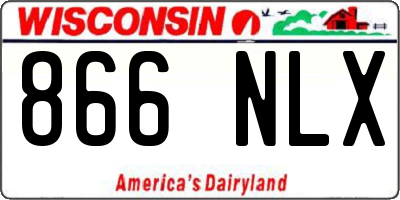 WI license plate 866NLX