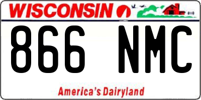 WI license plate 866NMC
