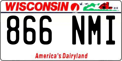 WI license plate 866NMI
