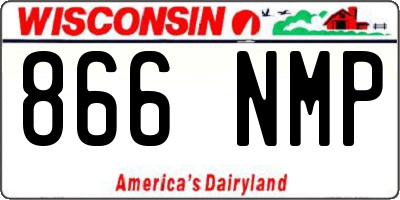WI license plate 866NMP