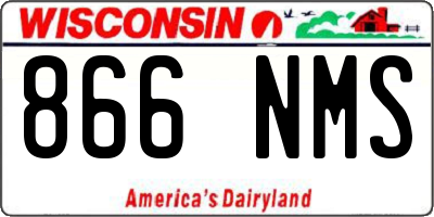 WI license plate 866NMS