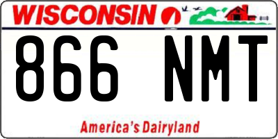 WI license plate 866NMT