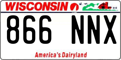 WI license plate 866NNX
