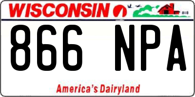 WI license plate 866NPA