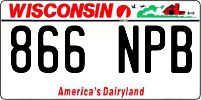 WI license plate 866NPB