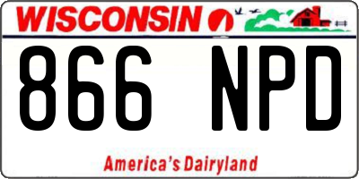 WI license plate 866NPD
