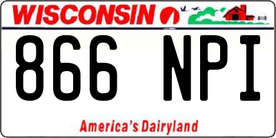 WI license plate 866NPI
