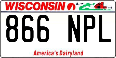 WI license plate 866NPL