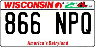 WI license plate 866NPQ