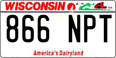 WI license plate 866NPT