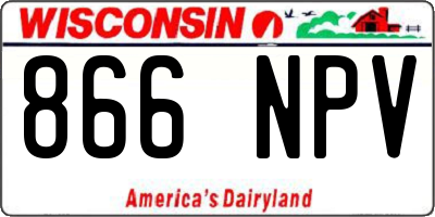 WI license plate 866NPV