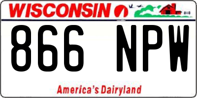 WI license plate 866NPW