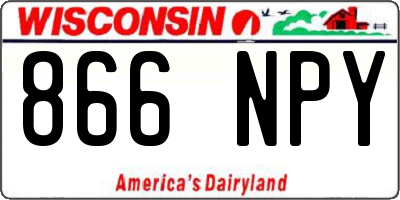 WI license plate 866NPY