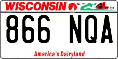 WI license plate 866NQA