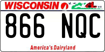 WI license plate 866NQC