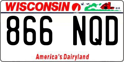 WI license plate 866NQD