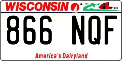 WI license plate 866NQF