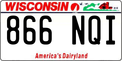 WI license plate 866NQI