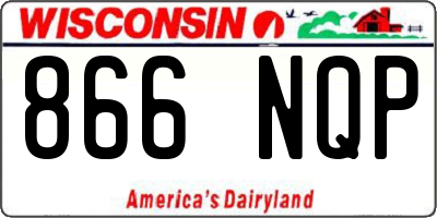 WI license plate 866NQP