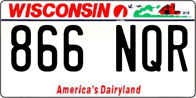 WI license plate 866NQR