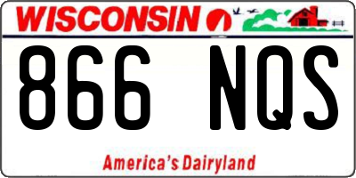 WI license plate 866NQS