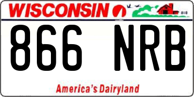 WI license plate 866NRB