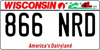 WI license plate 866NRD
