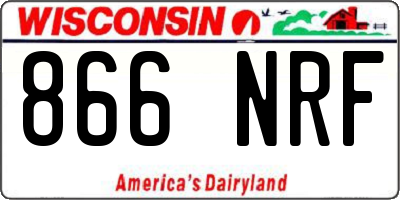 WI license plate 866NRF