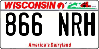 WI license plate 866NRH