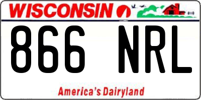 WI license plate 866NRL