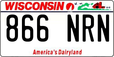 WI license plate 866NRN