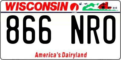 WI license plate 866NRO