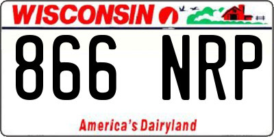 WI license plate 866NRP
