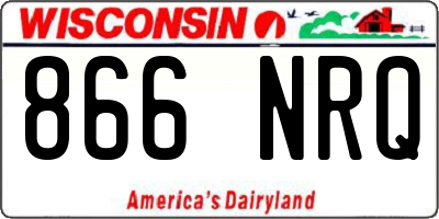 WI license plate 866NRQ