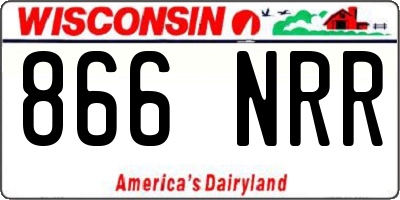 WI license plate 866NRR