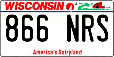 WI license plate 866NRS
