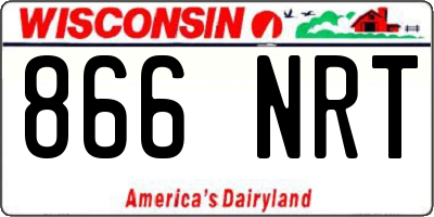 WI license plate 866NRT