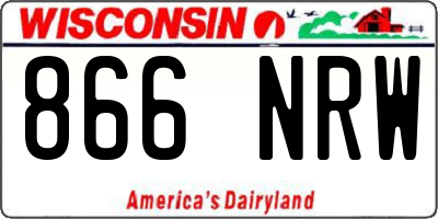 WI license plate 866NRW