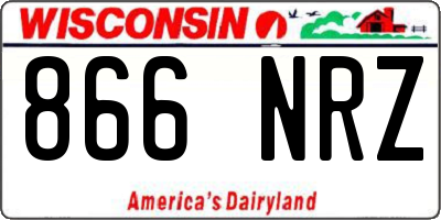 WI license plate 866NRZ