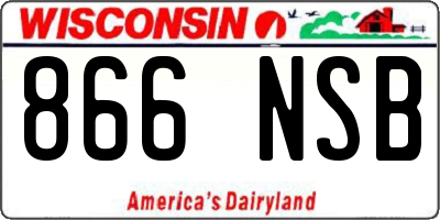 WI license plate 866NSB