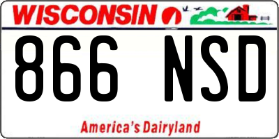 WI license plate 866NSD