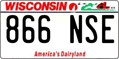 WI license plate 866NSE