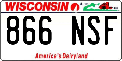 WI license plate 866NSF