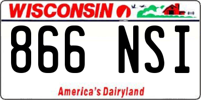 WI license plate 866NSI