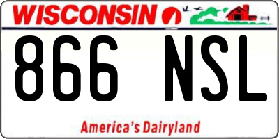 WI license plate 866NSL
