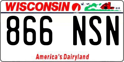 WI license plate 866NSN