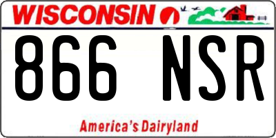 WI license plate 866NSR