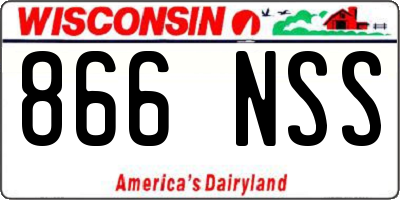 WI license plate 866NSS