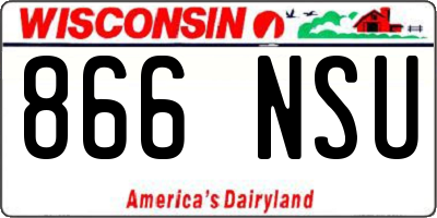 WI license plate 866NSU